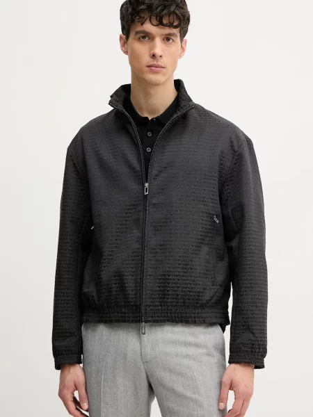 Emporio Armani geaca de tranzitie oversize negru