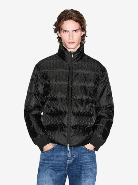 ARMANI EXCHANGE Zimní bunda tmavě zelená