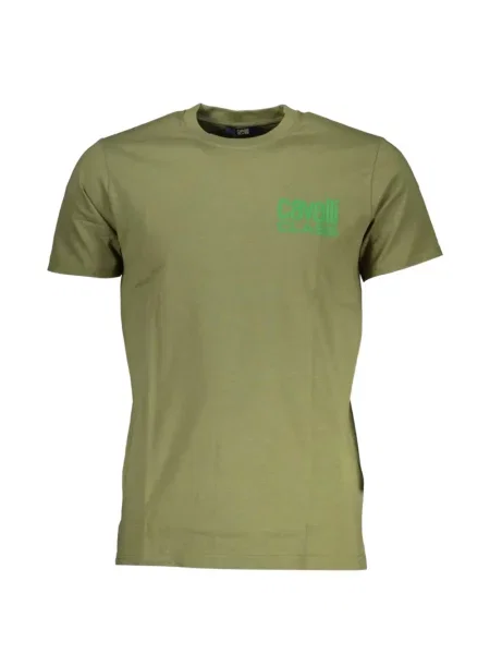 Tricou Cavalli Class cu imagine cu decolteu rotund verde