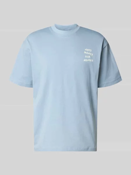 T-shirt o kroju loose fit z czystej bawełny model MONEY' Only & Sons