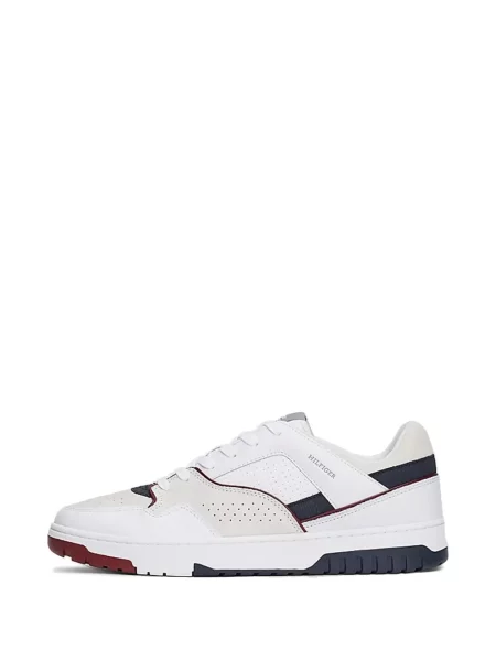 Sneakerși Tommy Hilfiger din piele alb