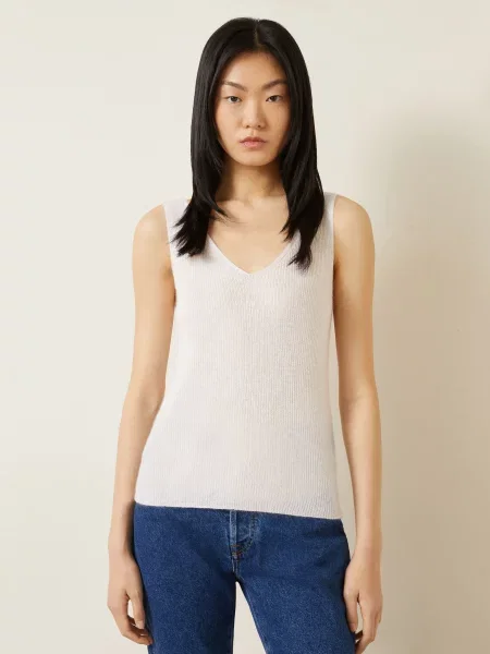 Dzianinowy top Iris Von Arnim biały