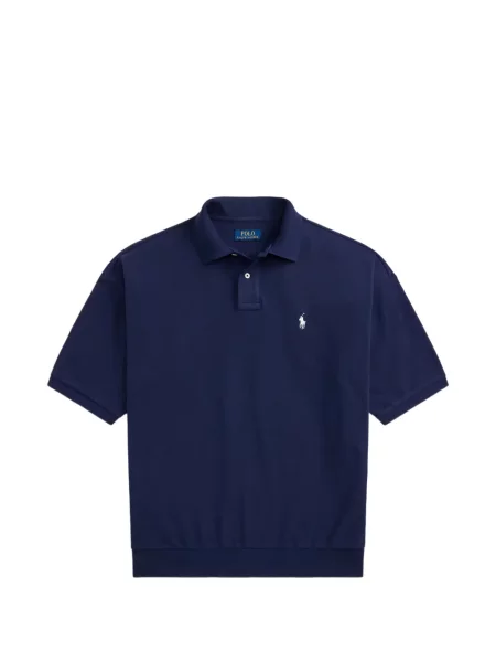 Mrežaste čarape Polo Ralph Lauren s herringbone uzorkom s vezom plava