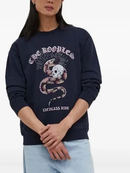 Суитчър The Kooples със змийски принт синьо