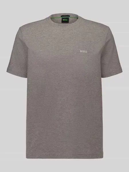T-shirt o kroju regular fit z małym napisem z logo Boss Green