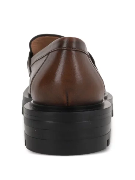 Loafersy Santoni skórzane brązowe