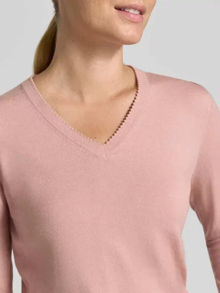 Sweter z mieszanka z dekolt w serek Christian Berg Woman