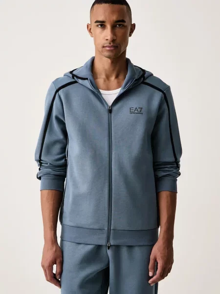 Emporio Armani melegítő szett férfi pamuttal kék