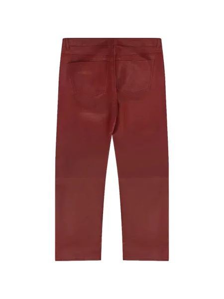 Spodnie Denim Tears skórzane czerwone