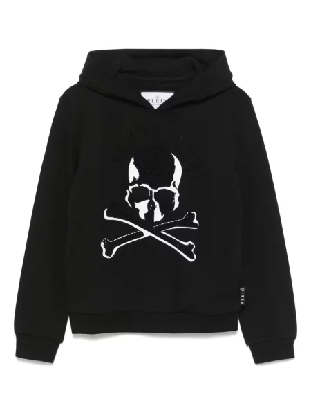 Bluza z kapturem dziecięca Philipp Plein czarna