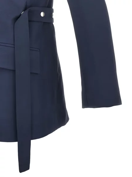 Cu centură geacă Stella Mccartney albastru