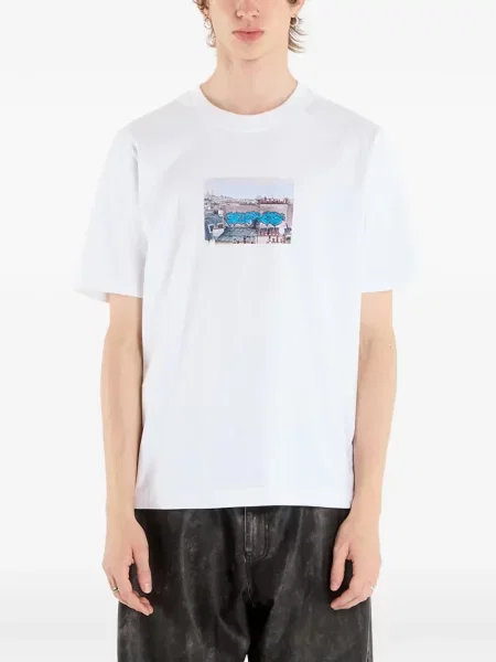Tricou Wasted cu imagine alb