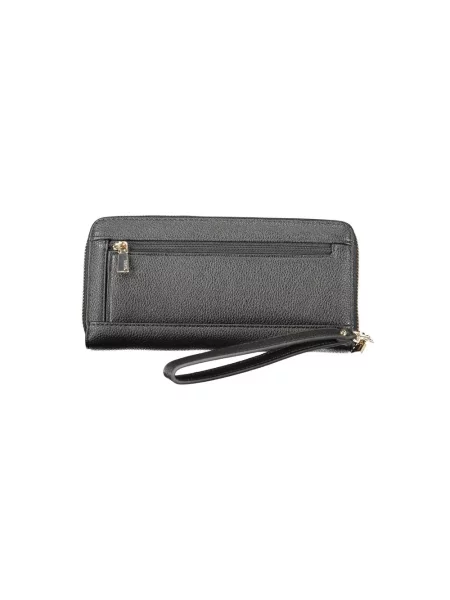 Lniany portfel Guess czarny
