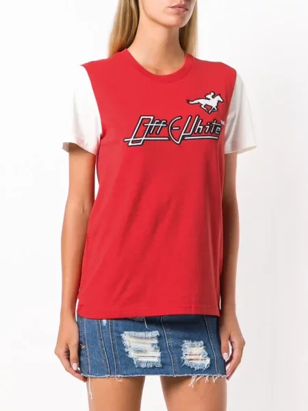 Tricou Off-white cu broderie alb