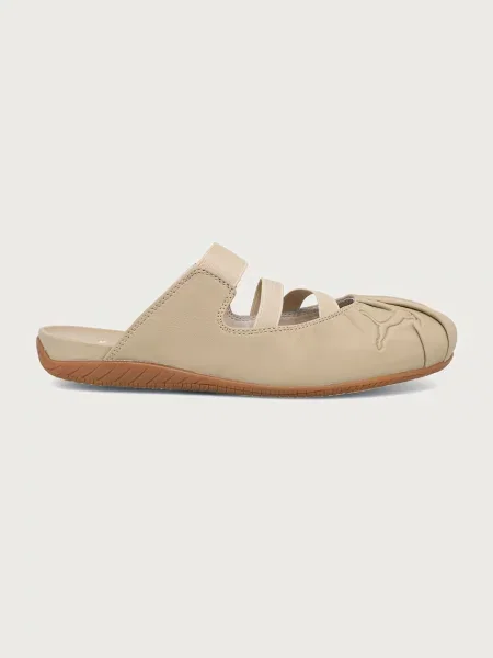 Puma șlapi din piele Speedcat Mule bej