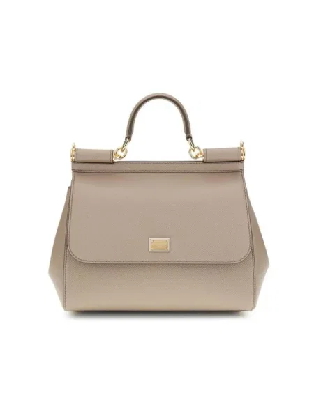 Torebka Dolce And Gabbana skórzana szara