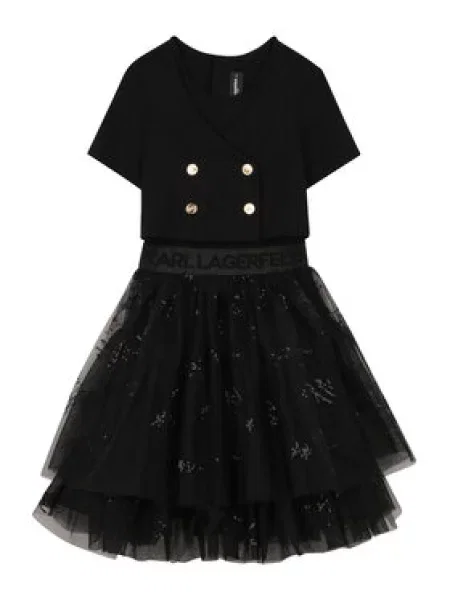 Karl Lagerfeld Kids Hétköznapi ruha S fekete