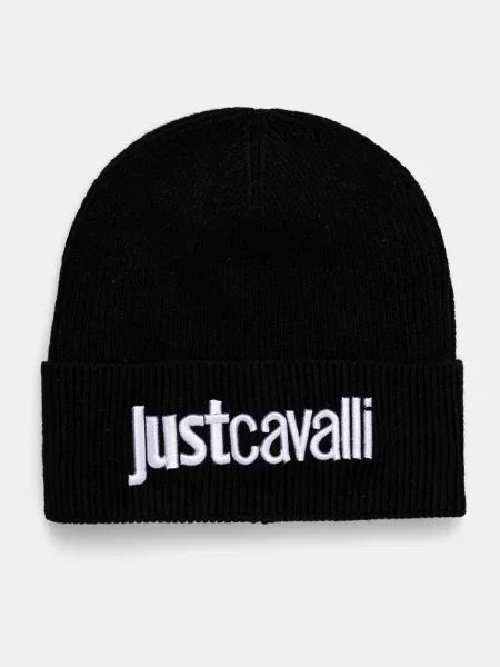 Just Cavalli sapka gyapjú keverékből fekete