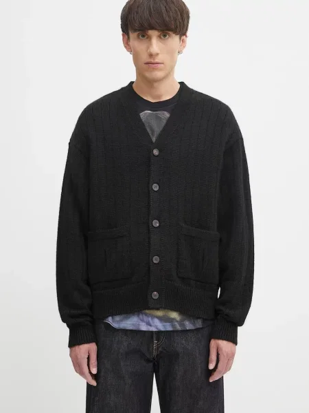 Vuneni kardigan Visvim knit cardigan crna