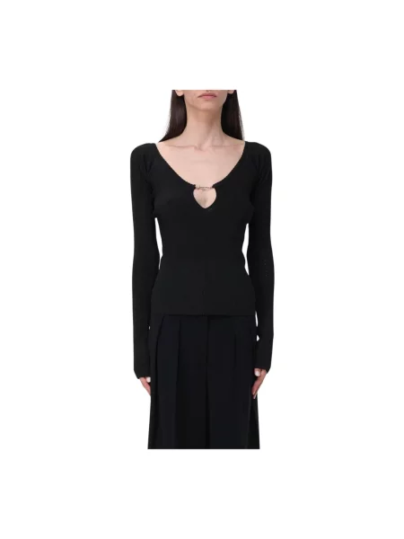 Top Jacquemus z dekoltem w serek czarny