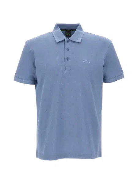 Tricou polo Boss cu broderie albastru