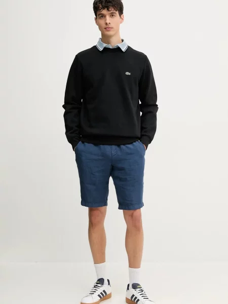 Lacoste Bluza Z Polaru Szczotkowanego czarna