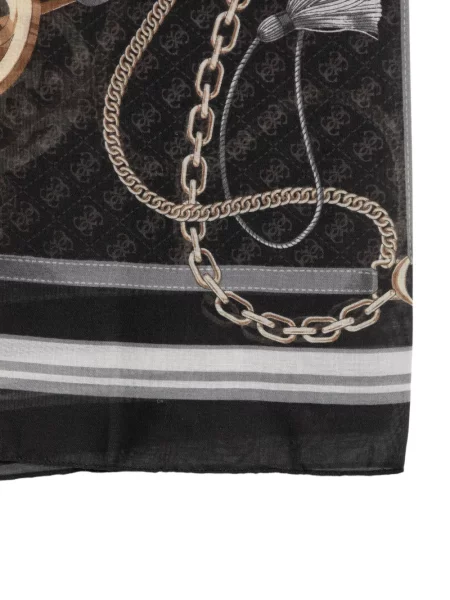 Fular Guess cu imagine negru