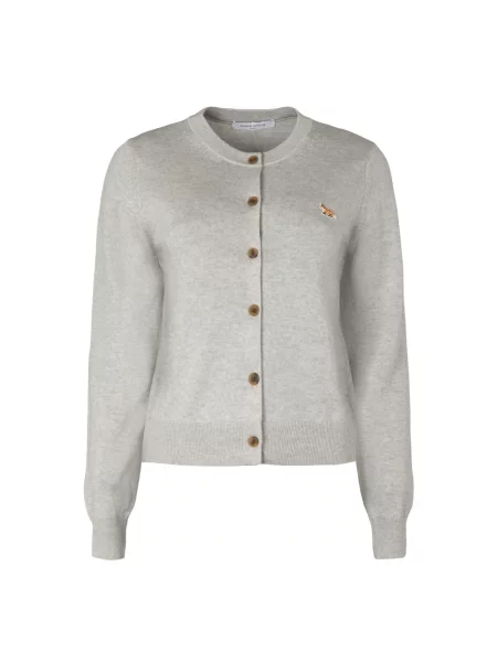 Kardigan Maison Kitsune wełniany szary