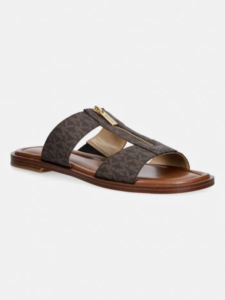 MICHAEL Michael Kors natikači Berkley Flat Sandal rjava