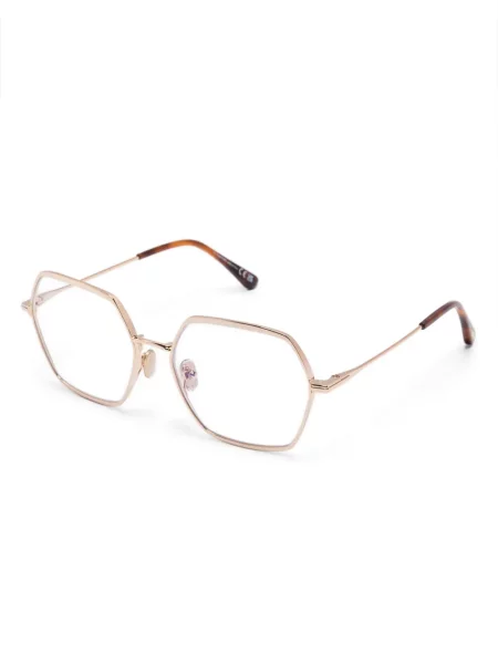 Ochelari de soare Tom Ford Eyewear cu imprimeu geometric auriu