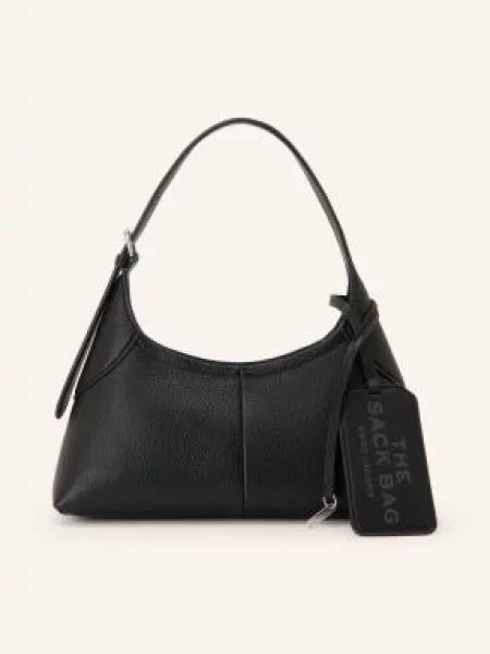 Marc Jacobs Kabelka The Small Belted Sack Bag / stříbrná černá