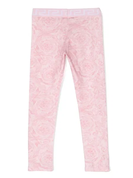 Legginsy dziecięce Versace różowe