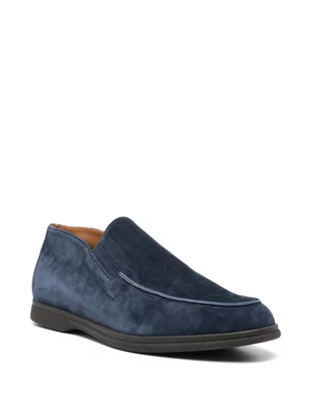 Pantofi loafer Cesare Attolini din piele de căprioară albastru
