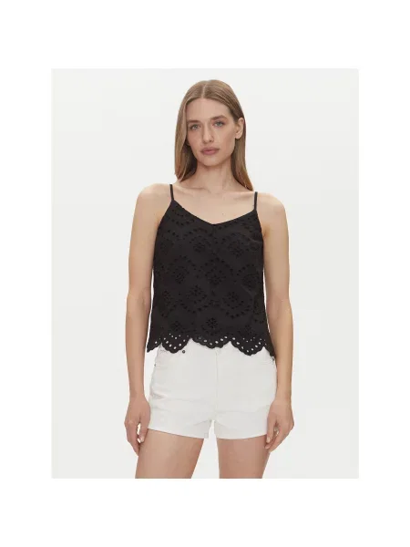 Pieces Топ Vilde Regular Fit чорний
