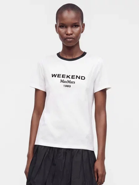 Weekend Max Mara Tričko DEDISON čierna biela