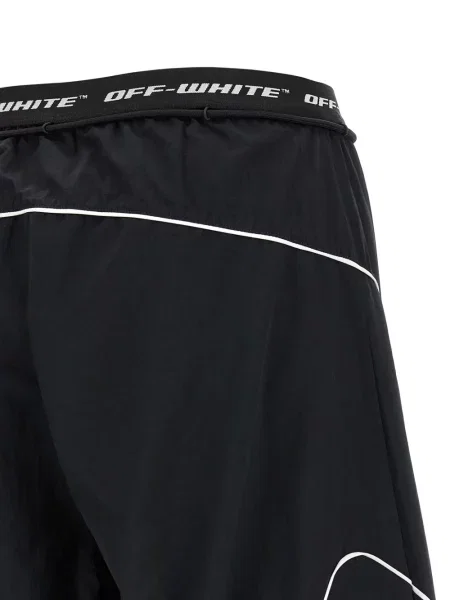 Pantaloni Off-white alergare alb