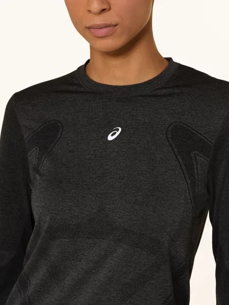 Asics Koszulka Do Biegania Road Seamless Ls schwarz szara