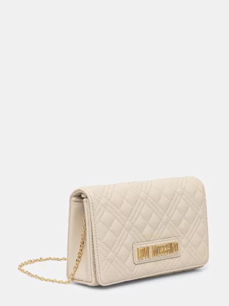 Kabelka Love Moschino z ekologickej kože béžová