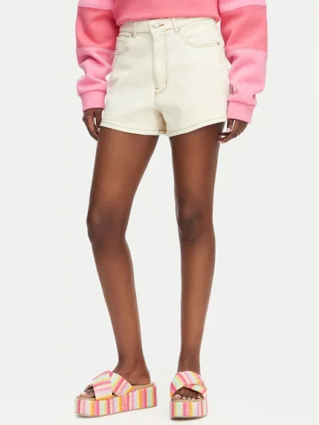 Roxy Pantaloni scurți de blugi Chlo Natural Crem