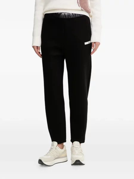 Pantaloni Ea7 Emporio Armani cu imagine alergare negru