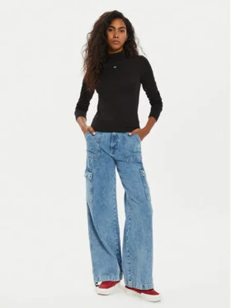Tommy Jeans Halenka Tjw Essential Mock Neck černá