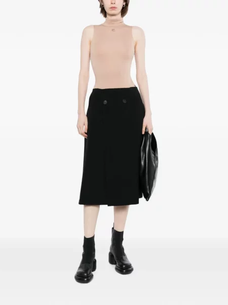Fustă midi Mm6 Maison Margiela negru