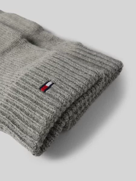 Rękawiczki z mieszanki bawełny i kaszmiru Tommy Hilfiger szare