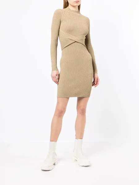 Megztas briaunotas suknele Dion Lee žalia