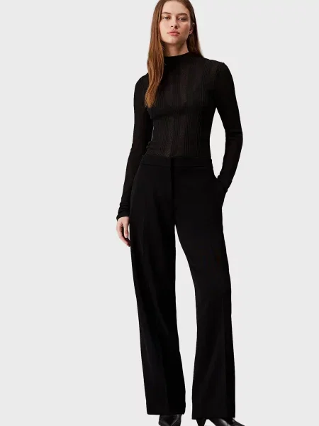 Шерстяные брюки Calvin Klein черные