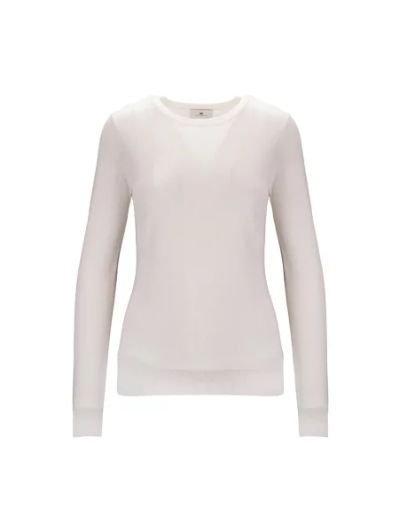 Bluza Elisabetta Franchi wełniana z długim rękawem biała