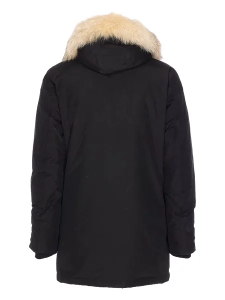 Palton de blană Woolrich cu blană negru