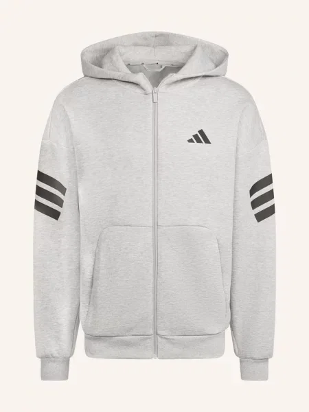 Adidas Mikina S Kapucí Future Icons světle šedá černá