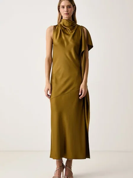 Pinko rochie din acetat verde