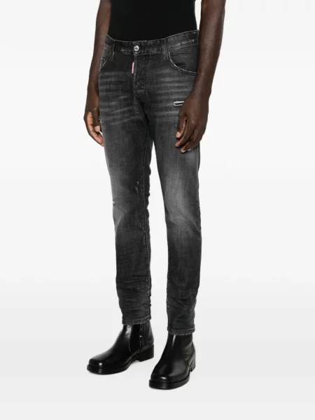 Blugi Dsquared2 zdrențuiți negru